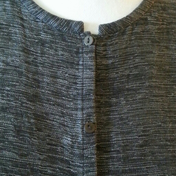 Eileen Fisher Shirt Linen Blend Button 3/4 sl  Sz - Picture 3 of 4